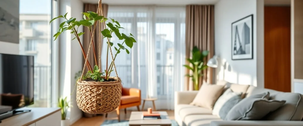 spruce up your living room with indoor plants