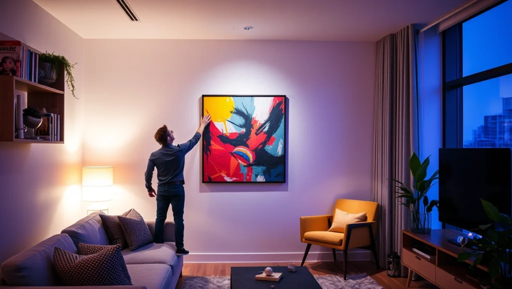 role of wall deco in small apartment living rooms